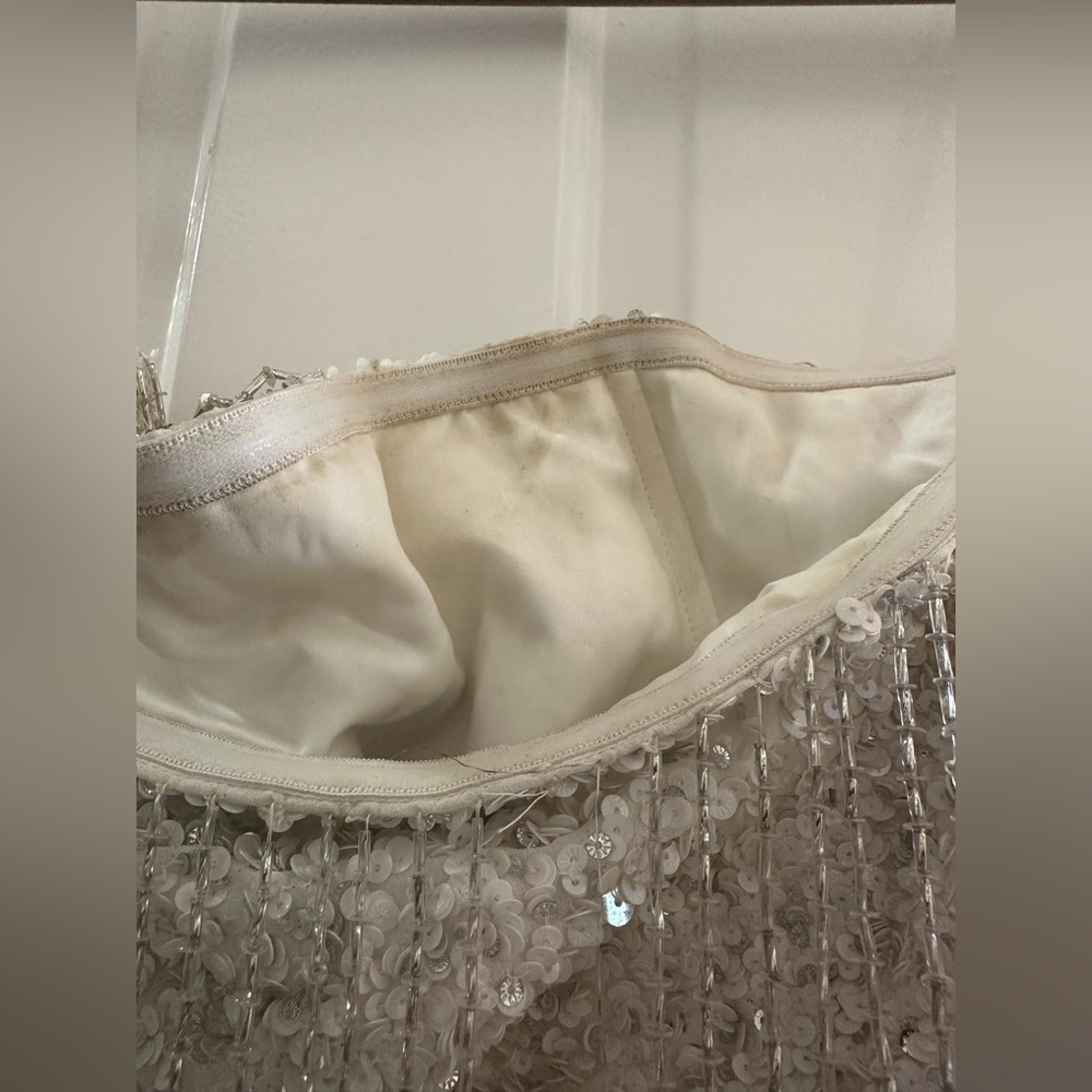 Revolve Cassandra Strapless Tube Dress - White, Silver, Sequin - Picture 5 of 7